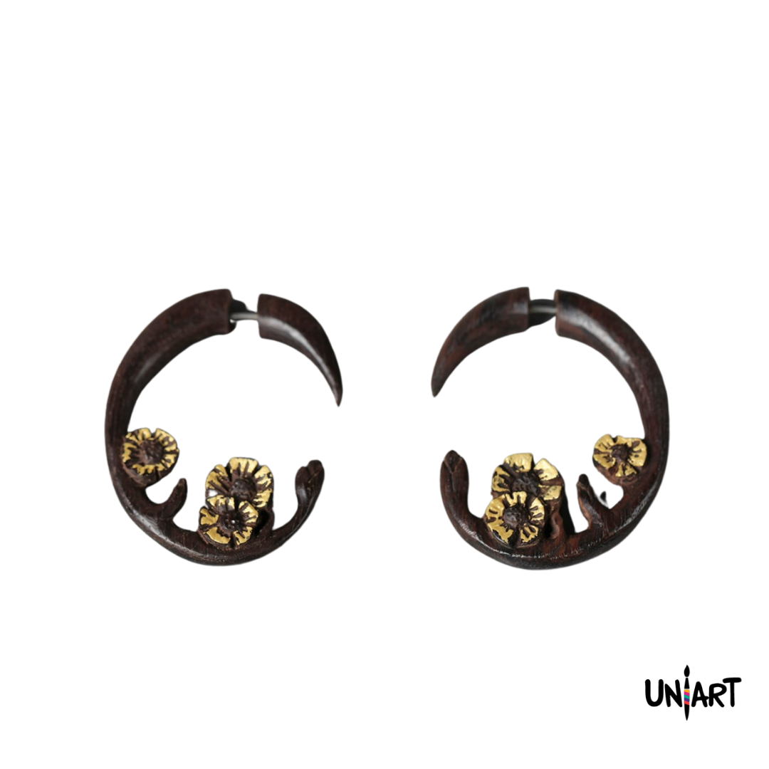 Golden flowers Earring