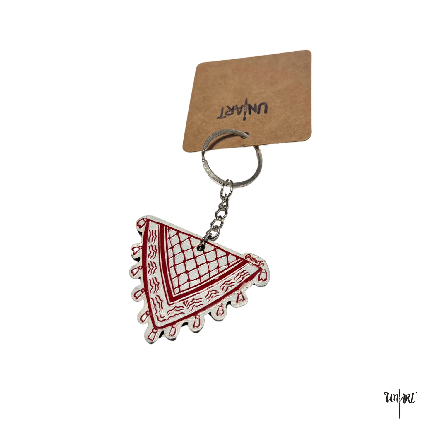 Jordan Red Hatta Keychain - ميدالية مفاتيح حطة أردنية حمراء