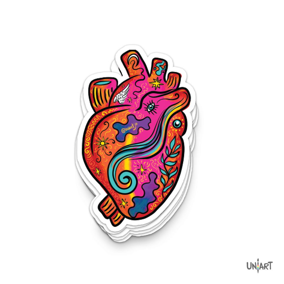 Colorful Heart Sticker – ستيكر قلب ملون