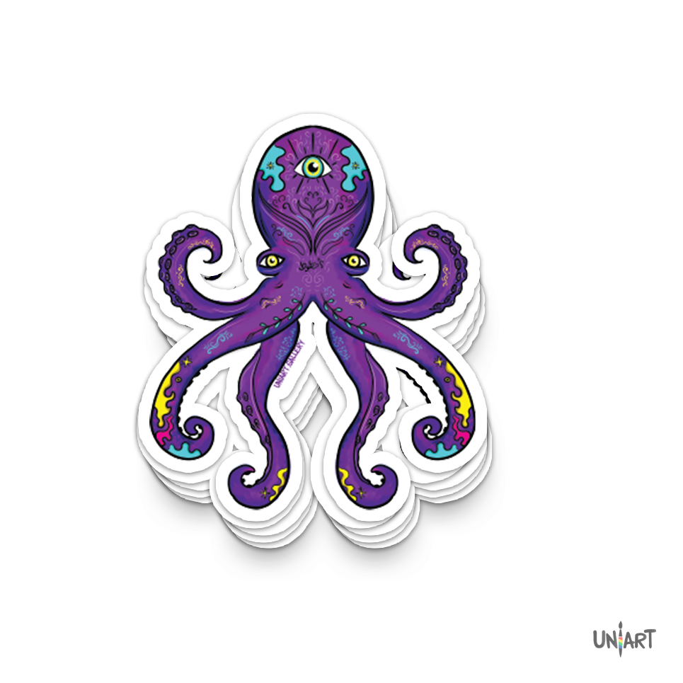 Purple Octopus Sticker – ستيكر الأخطبوط البنفسجي
