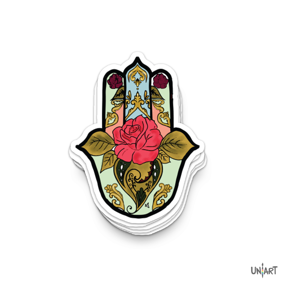 Fatima's Floral hand sticker