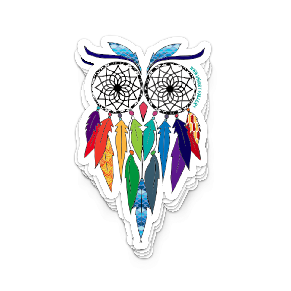 Dreamcatcher Spirited Owl Sticker